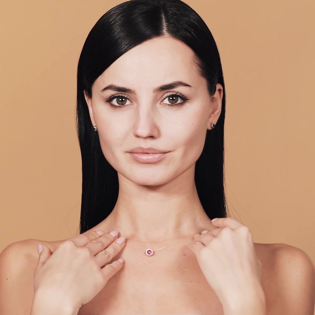 Серебряные серьги с рубинами и сапфирами