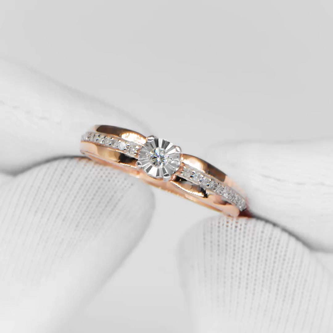 Золотое кольцо с бриллиантами