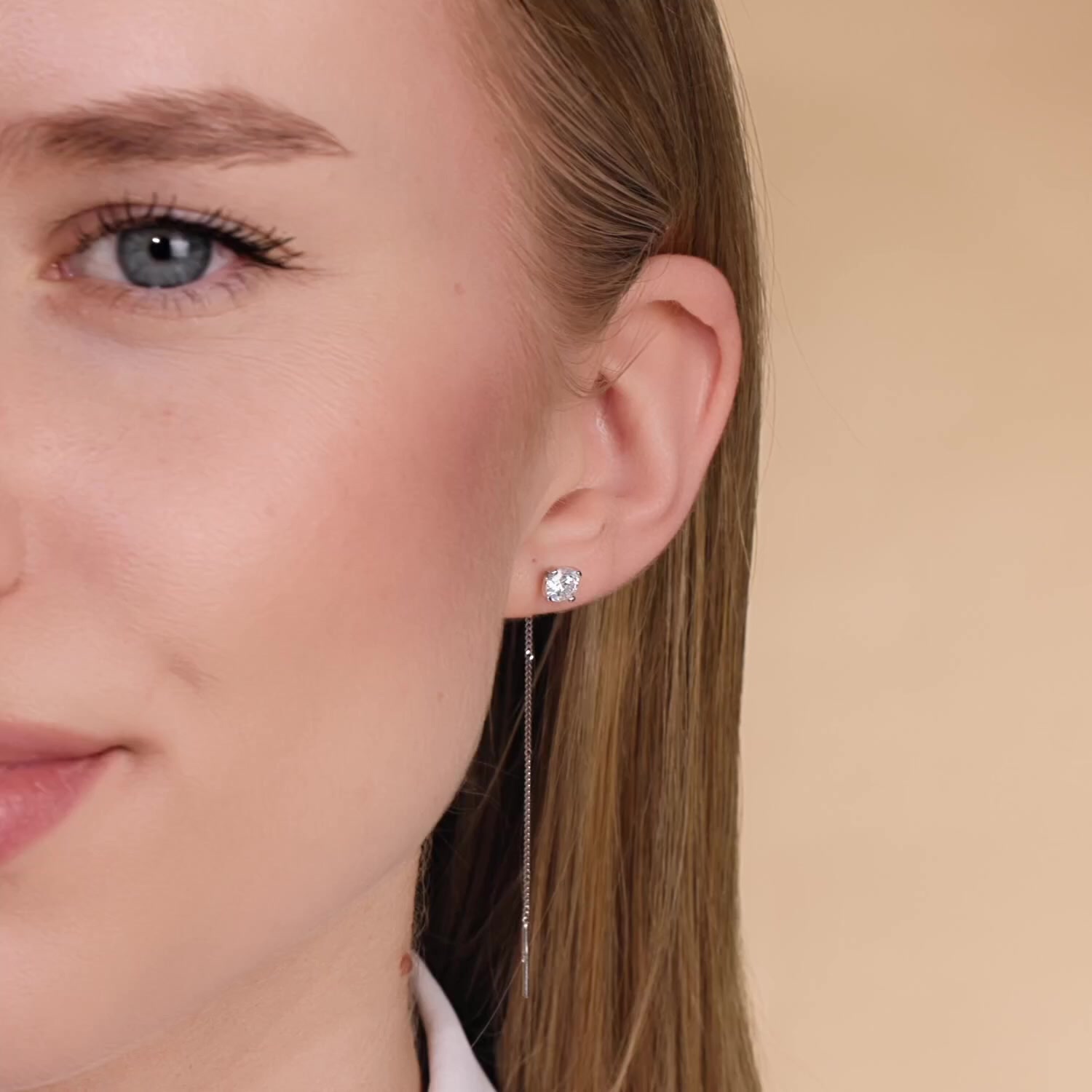 Серебряные серьги с фианитами