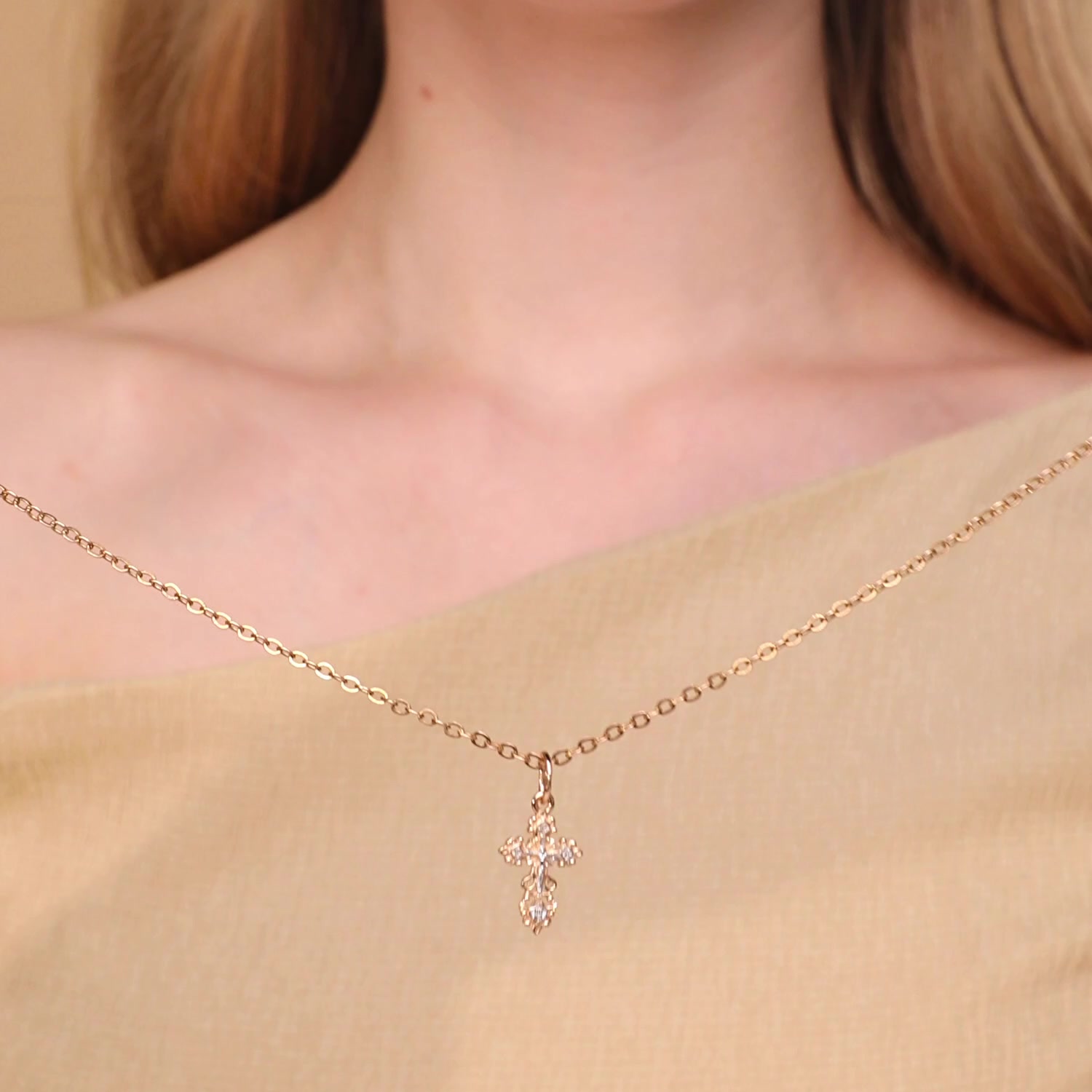 Золотой православный крест