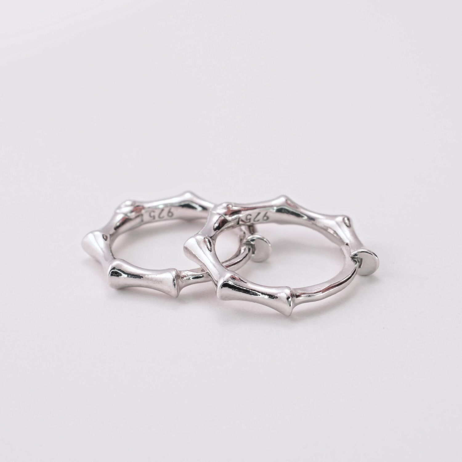 Серебряные серьги-конго