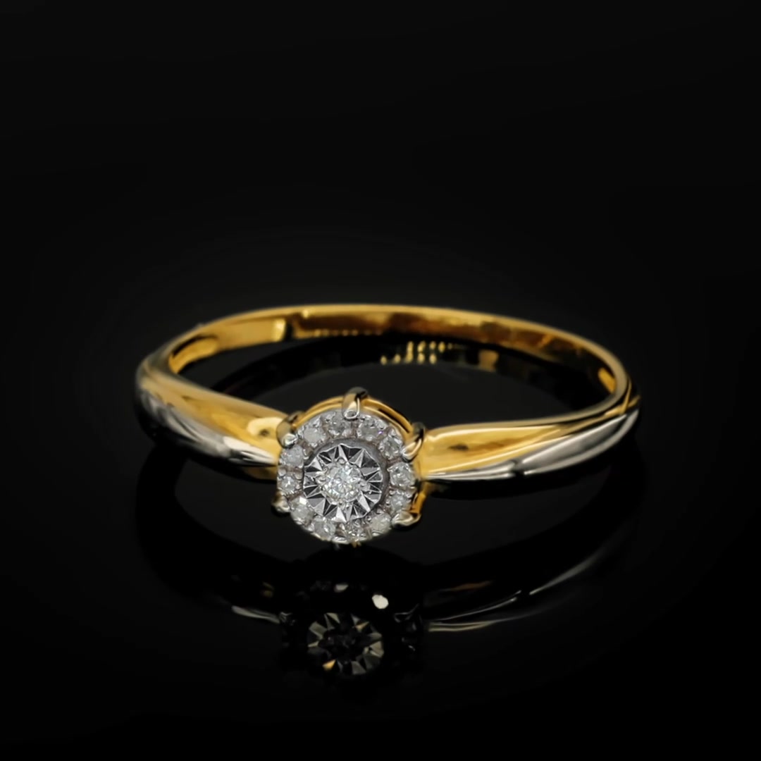 Золотое кольцо с бриллиантами