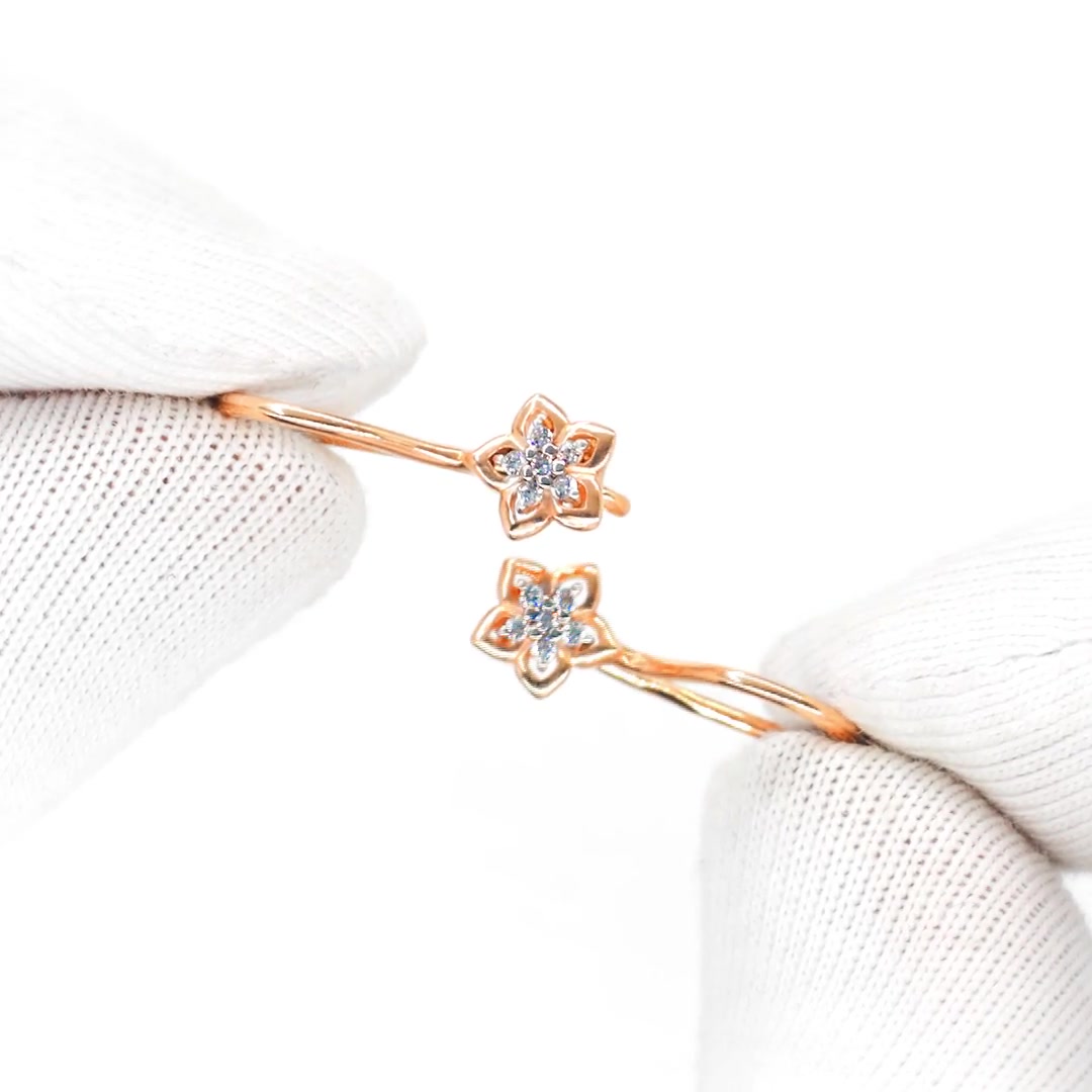 Золотые серьги с фианитами