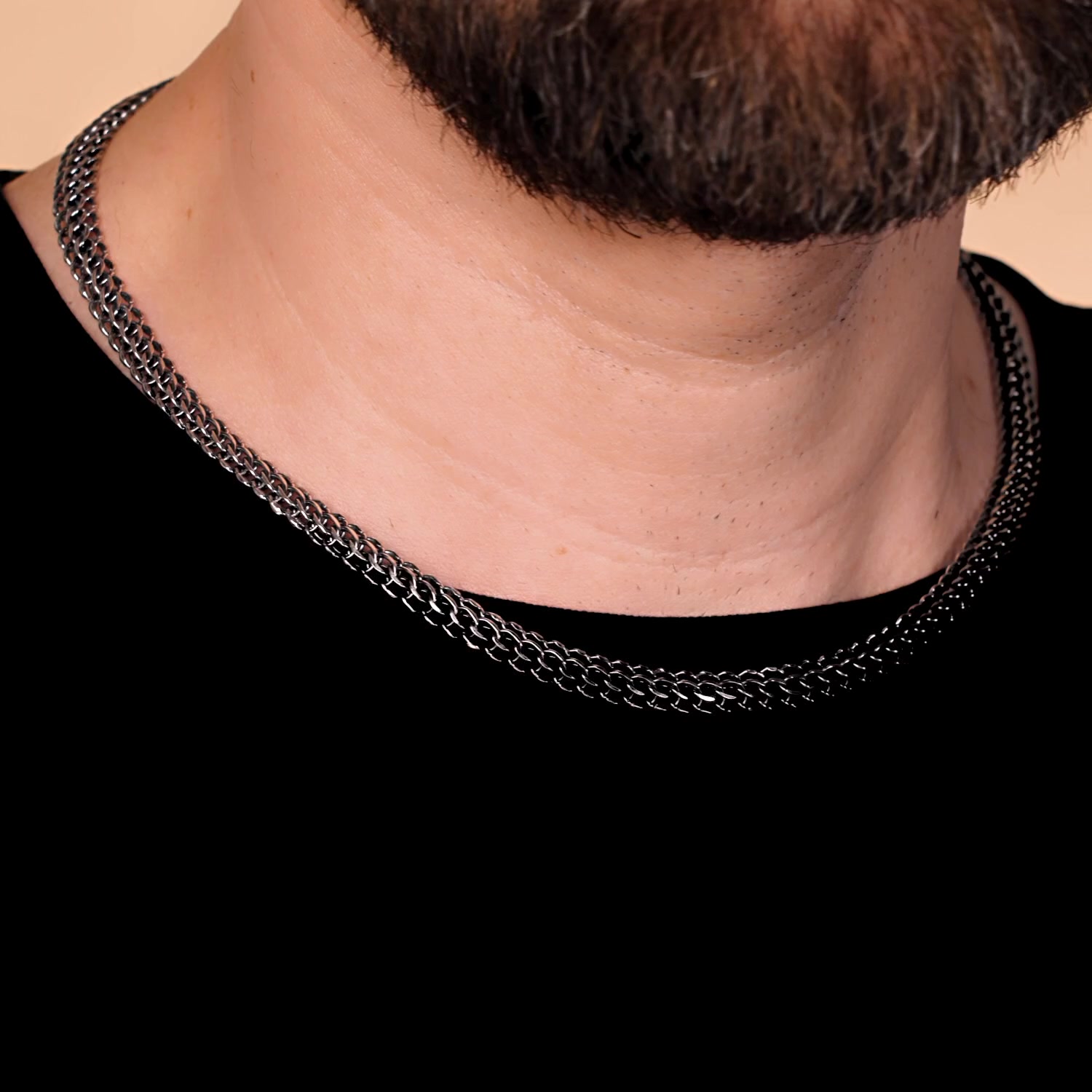 Серебряная цепь ручной работы полновесная