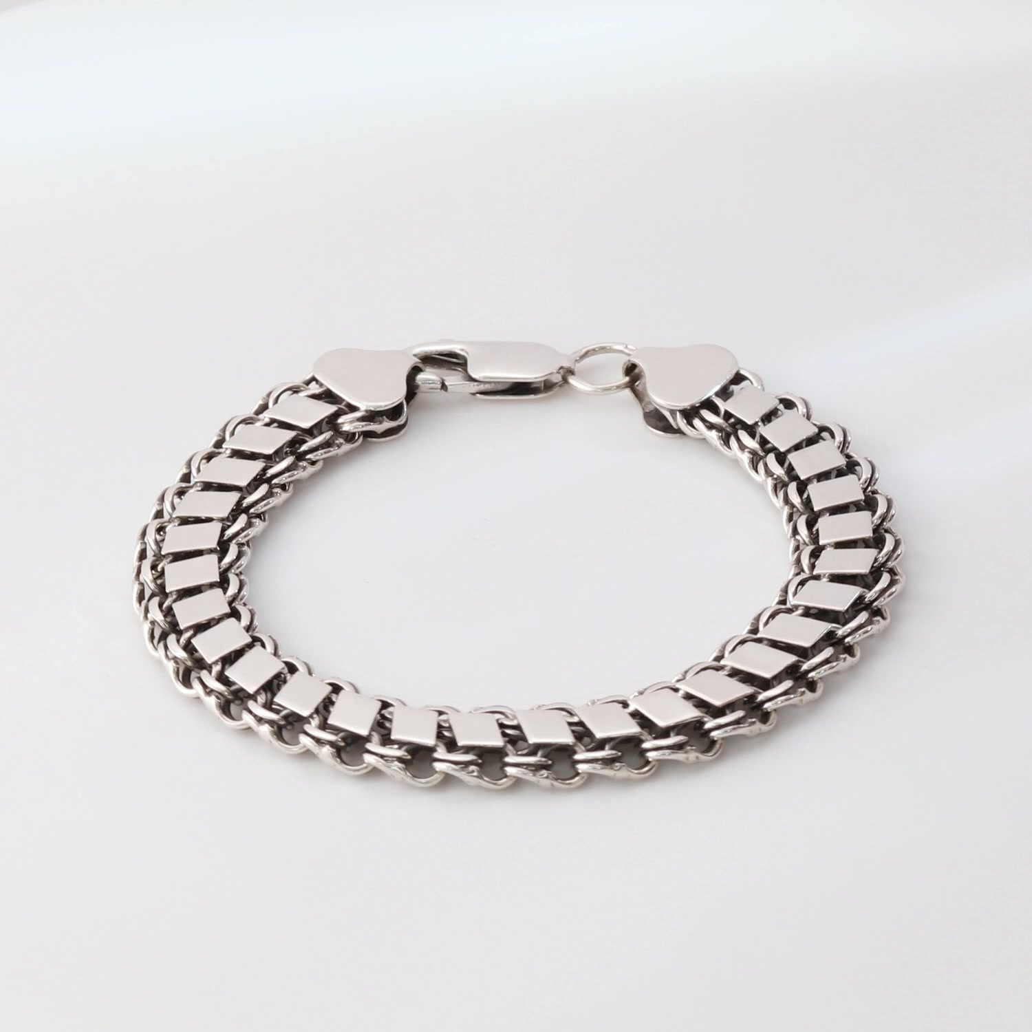 Серебряный браслет ручной работы полновесный