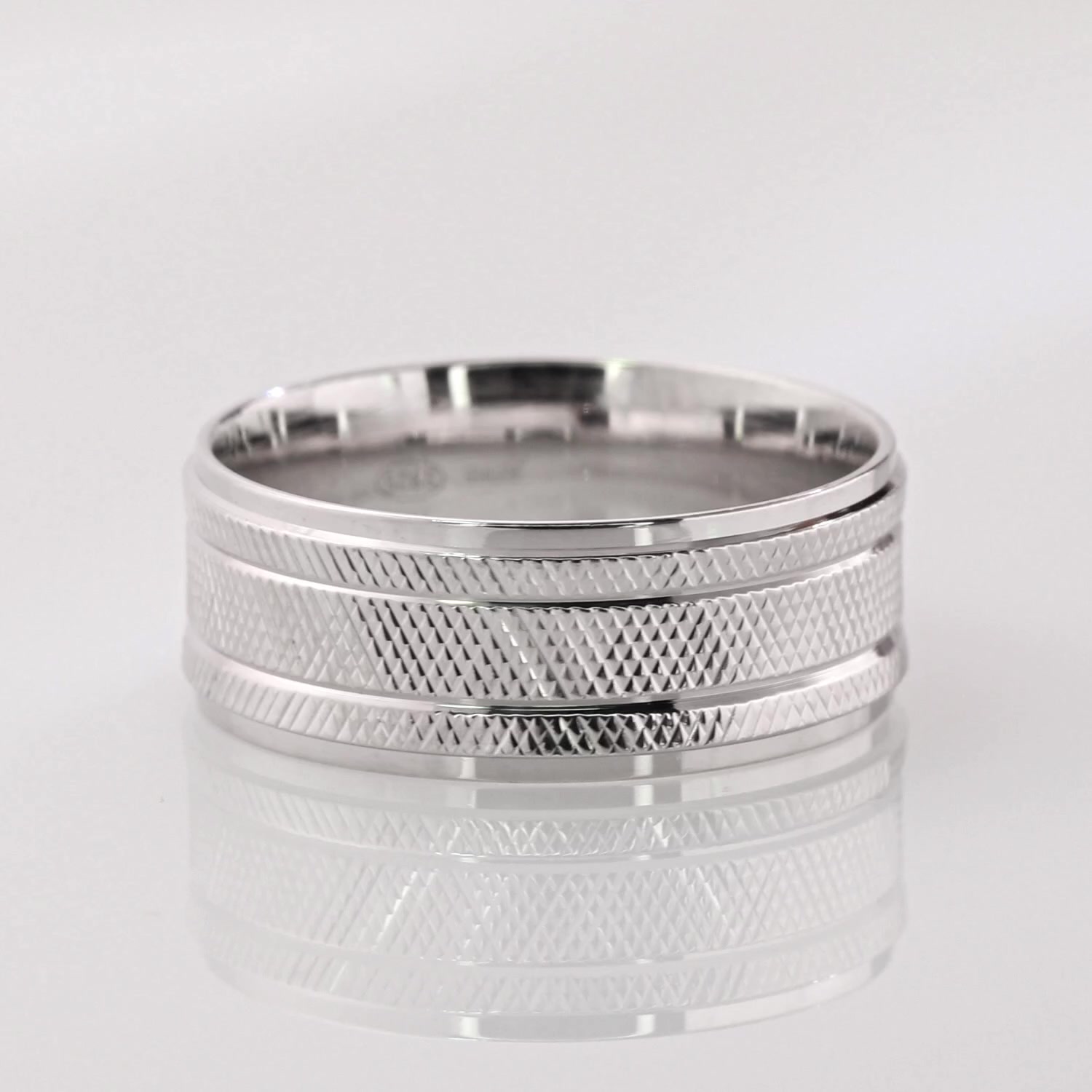 Серебряное обручальное кольцо Comfort fit