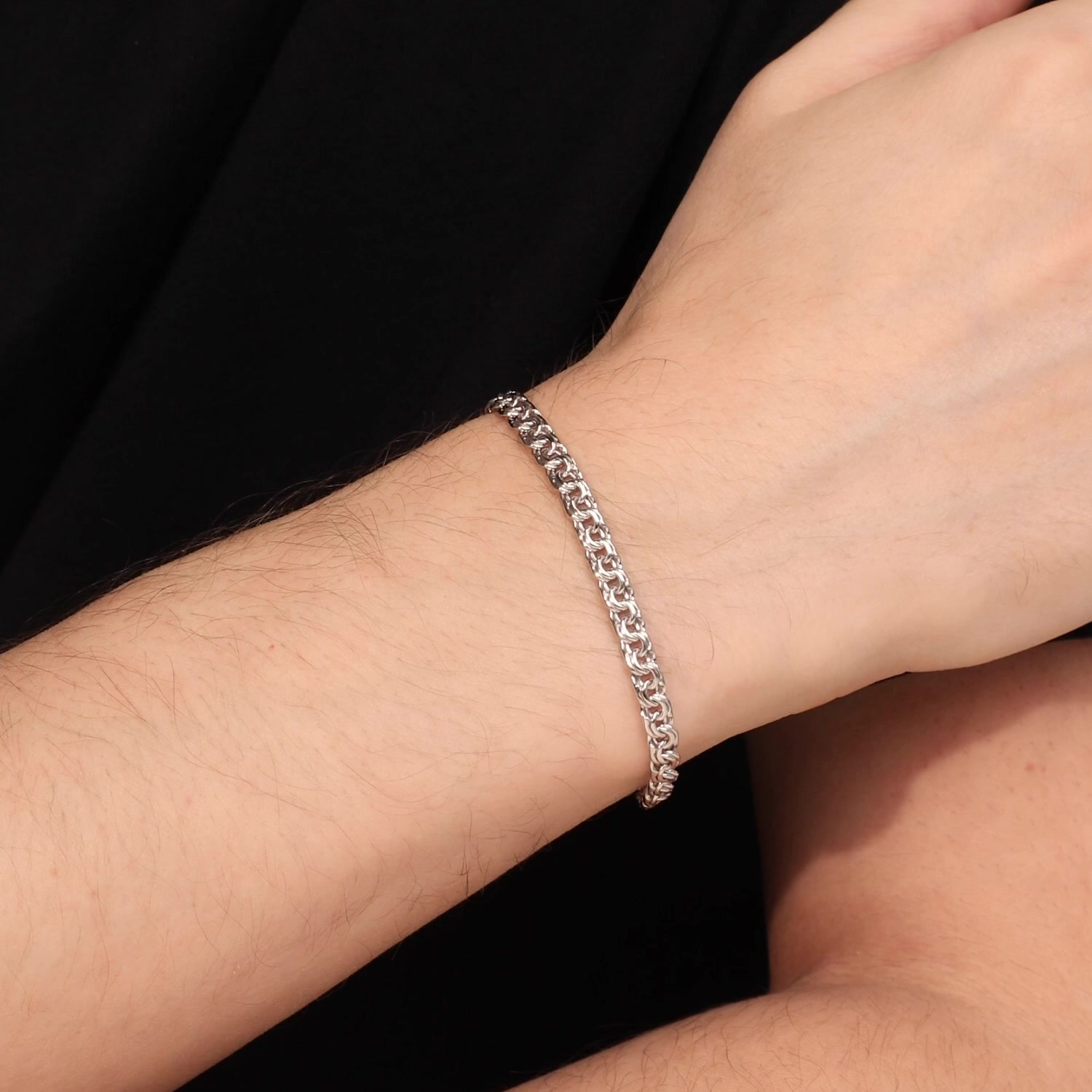 Серебряный браслет ручной работы полновесный