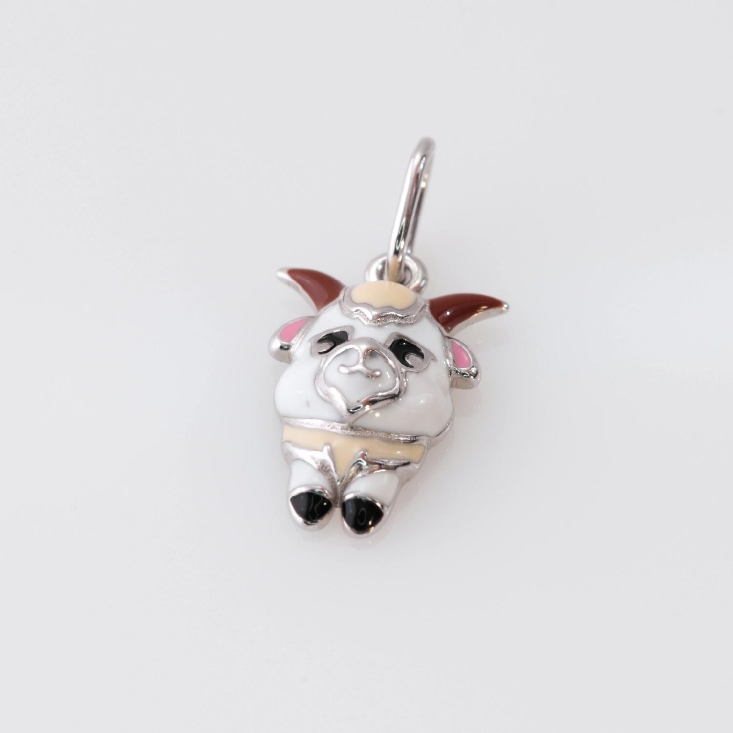 Серебряная подвеска с эмалью «Знак зодиака Козерог»