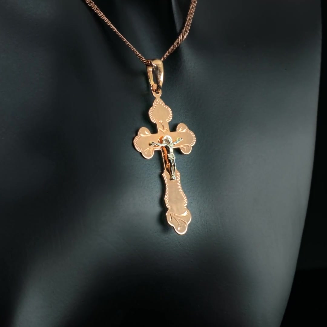 Золотой православный крест