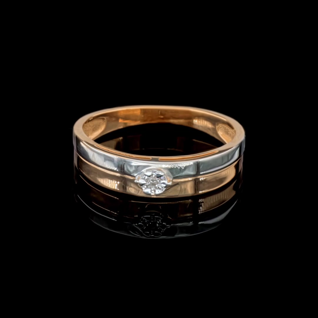 Золотое кольцо с бриллиантами