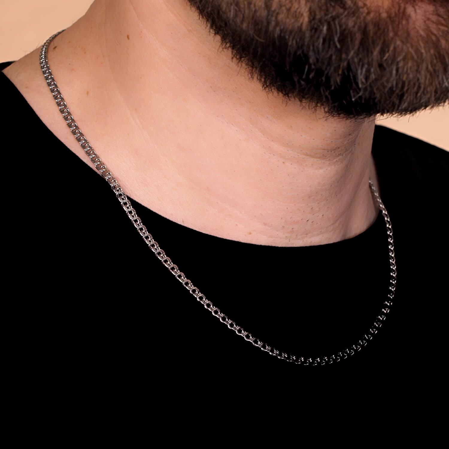 Серебряная цепь ручной работы полновесная