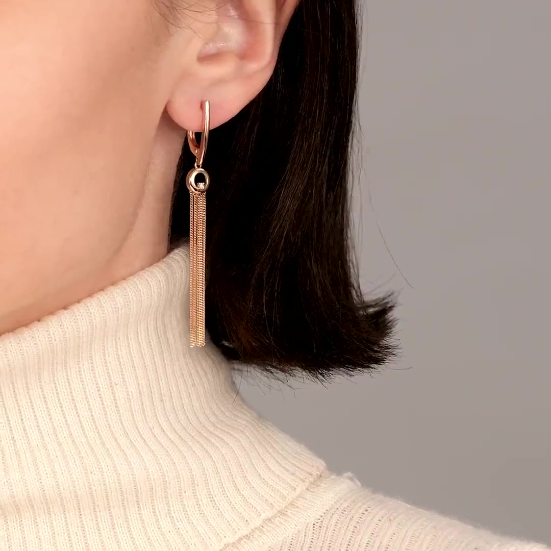 Золотые серьги с бриллиантами