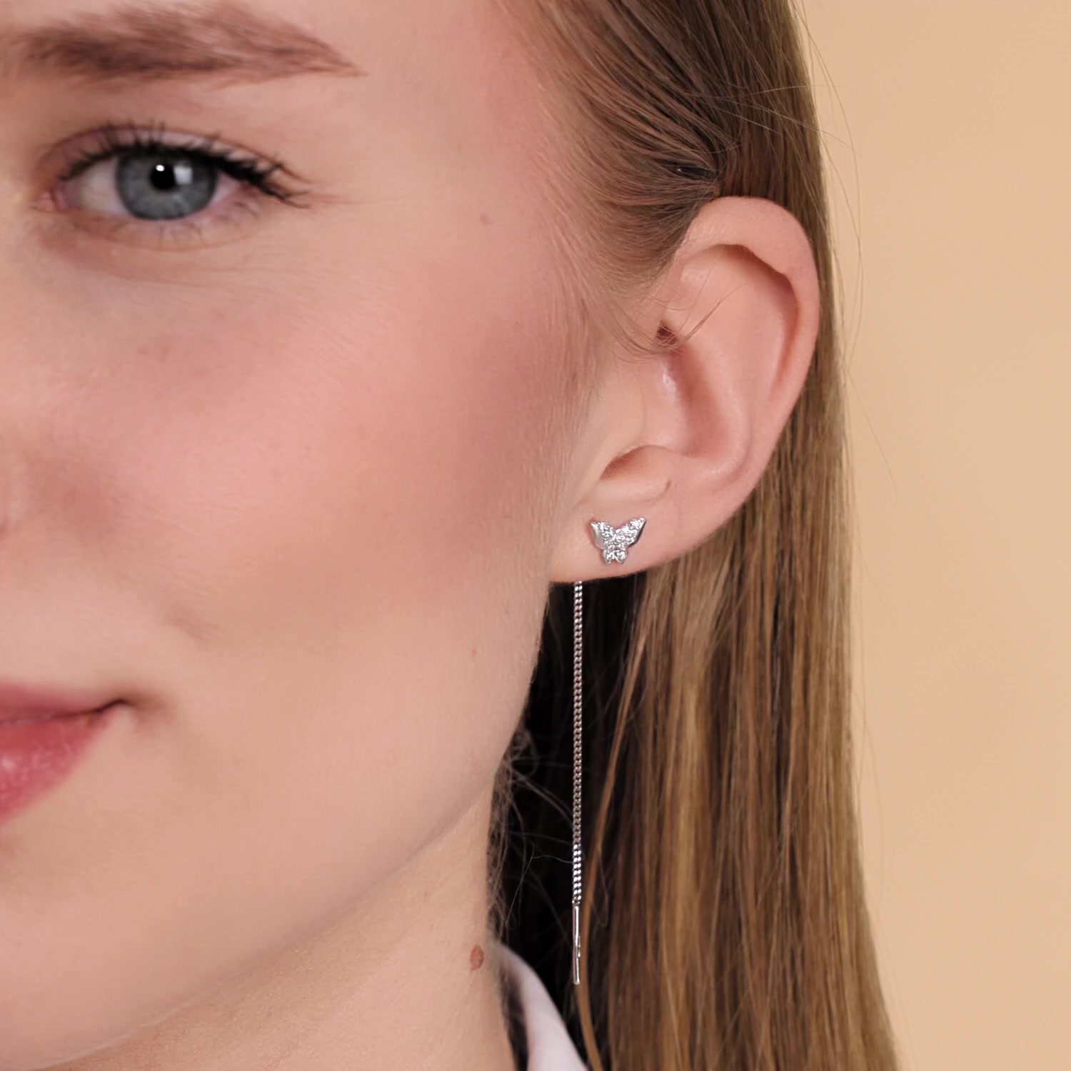 Серебряные серьги с фианитами