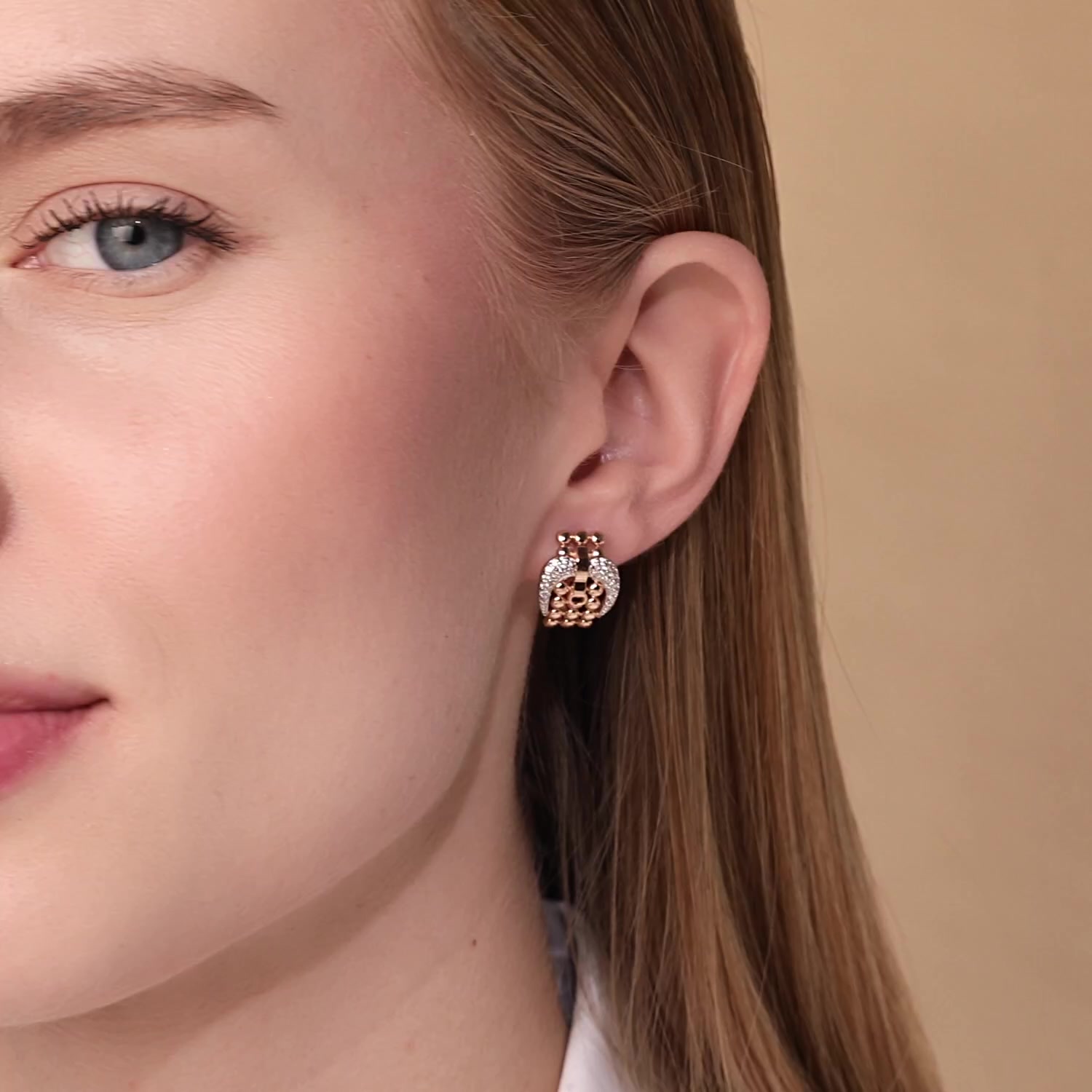 Золотые серьги с фианитами