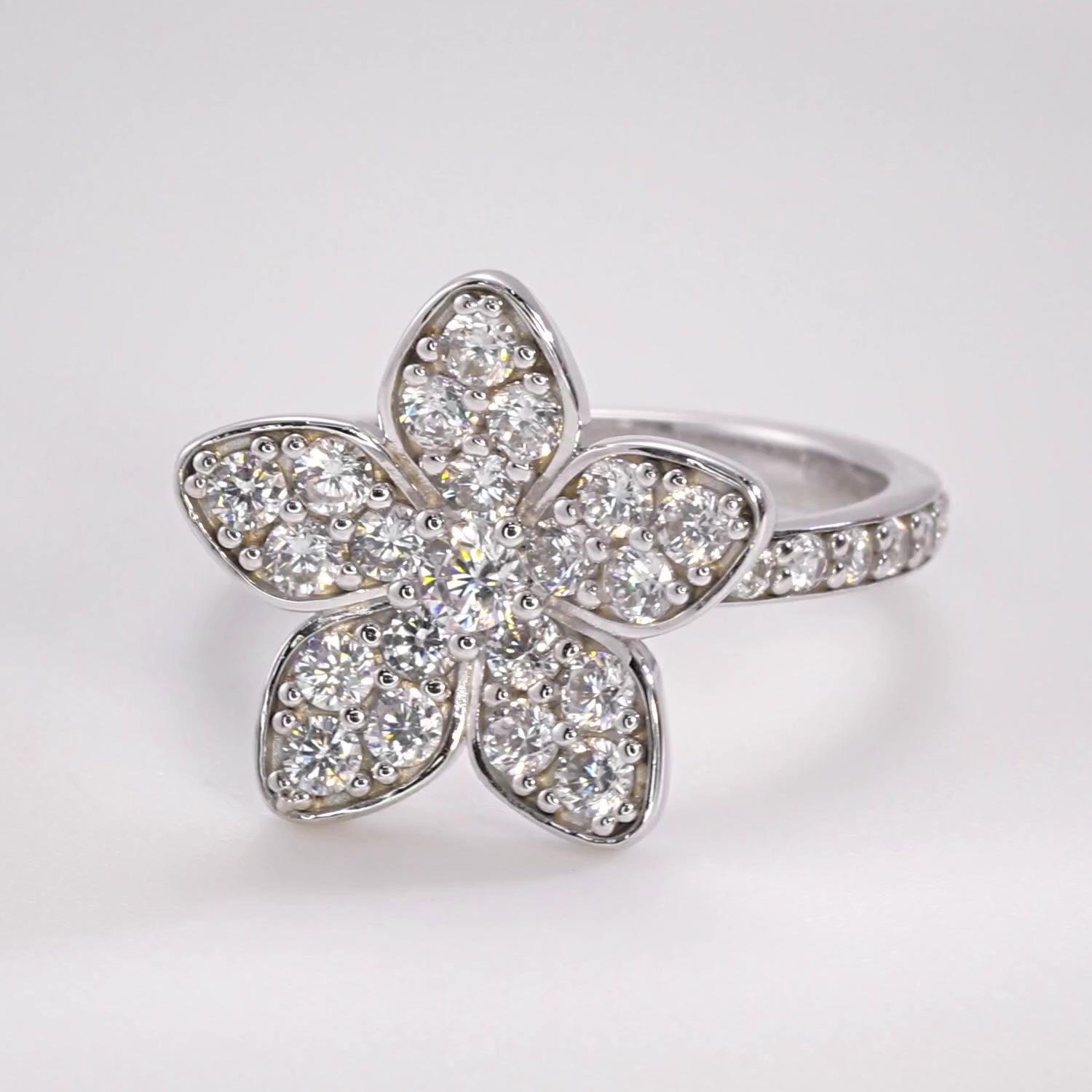 Серебряное кольцо с фианитами