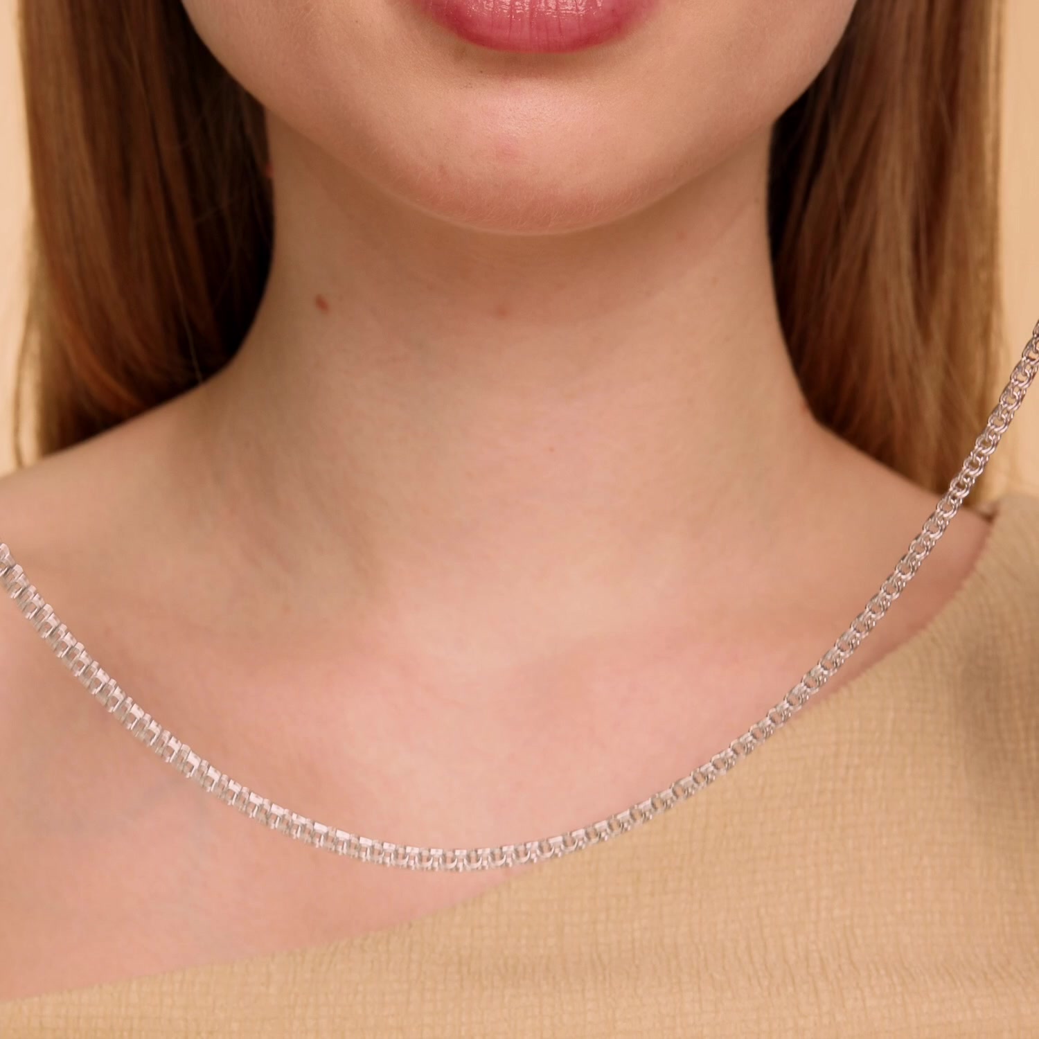 Серебряная цепь ручной работы полновесная