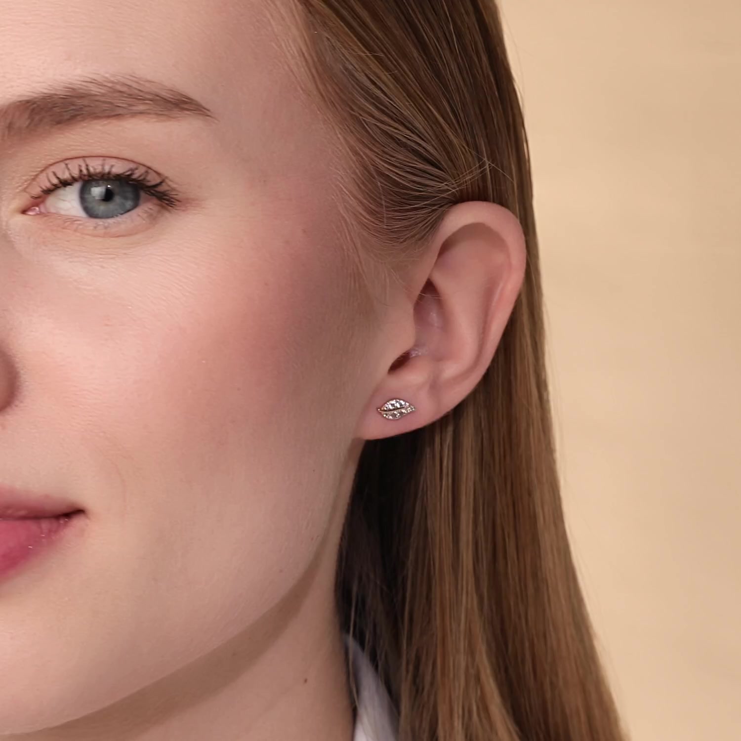 Золотые серьги с фианитами