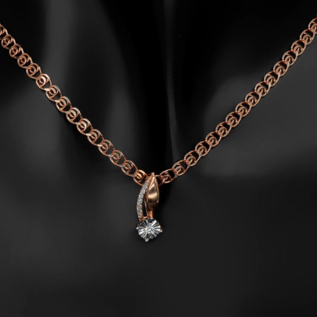 Золотая подвеска с бриллиантами