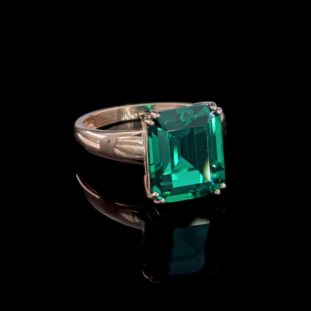 Золотое кольцо с ситаллом