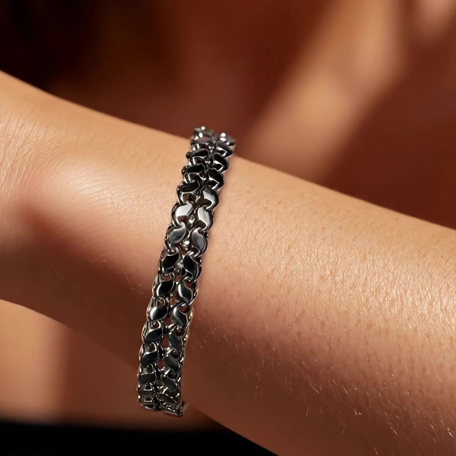 Серебряный браслет ручной работы полновесный