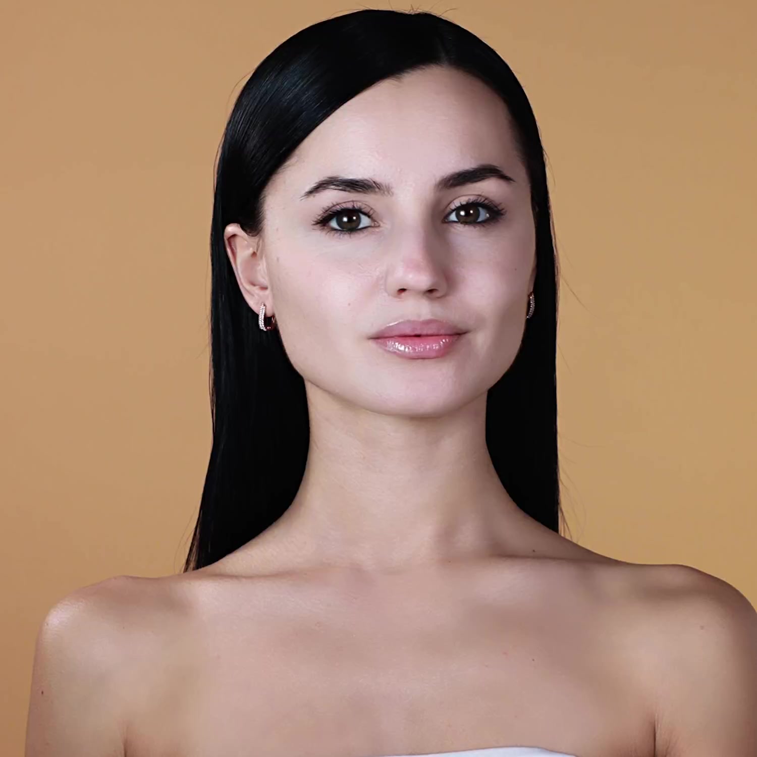 Золотые серьги с фианитами