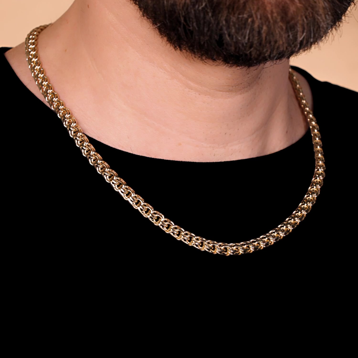 Золотая цепь ручной работы полновесная