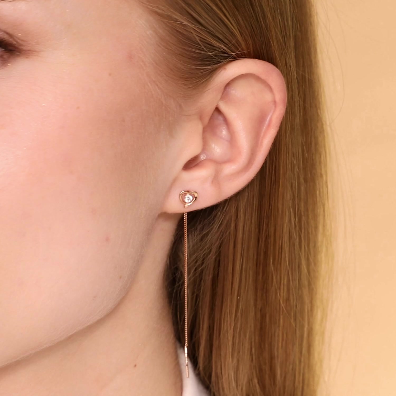 Золотые серьги с фианитами