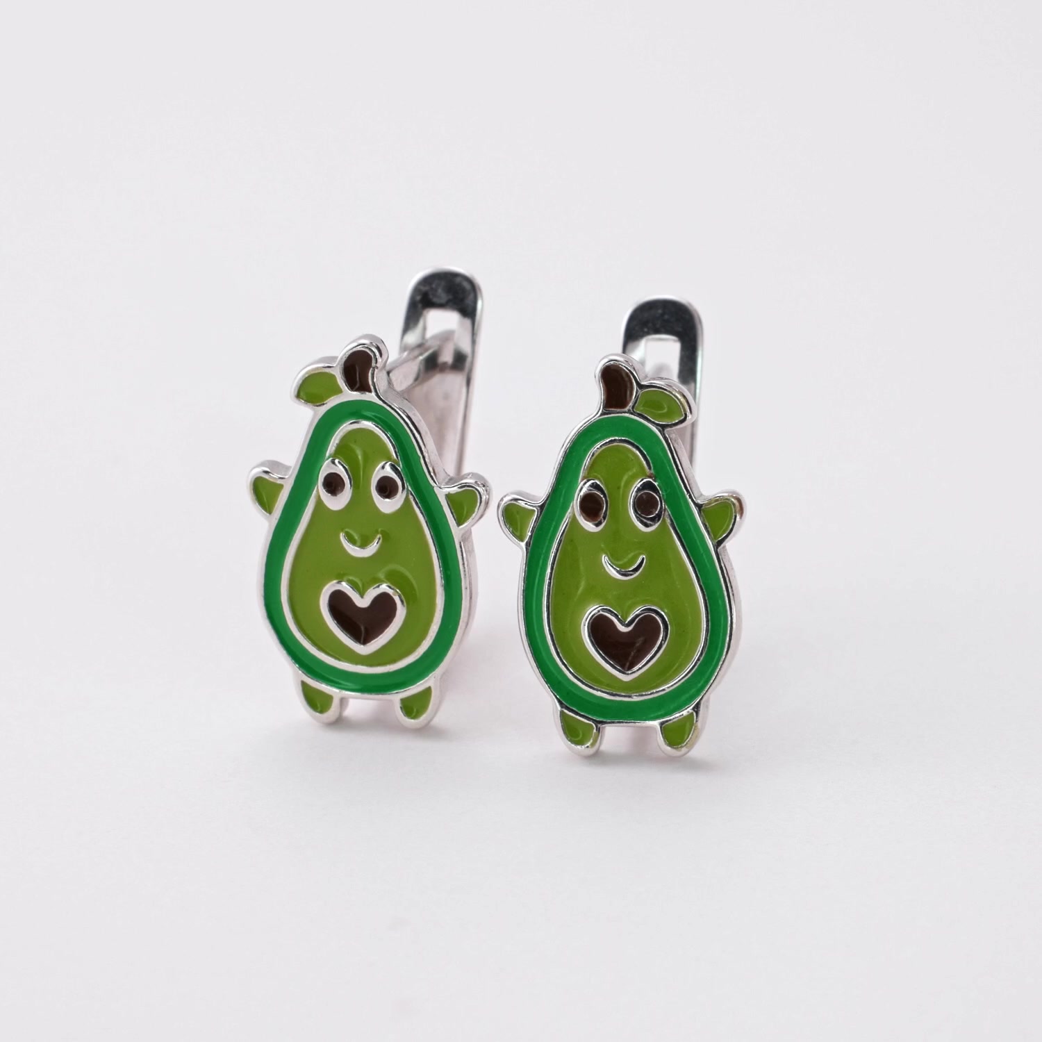 Серебряные серьги с эмалью