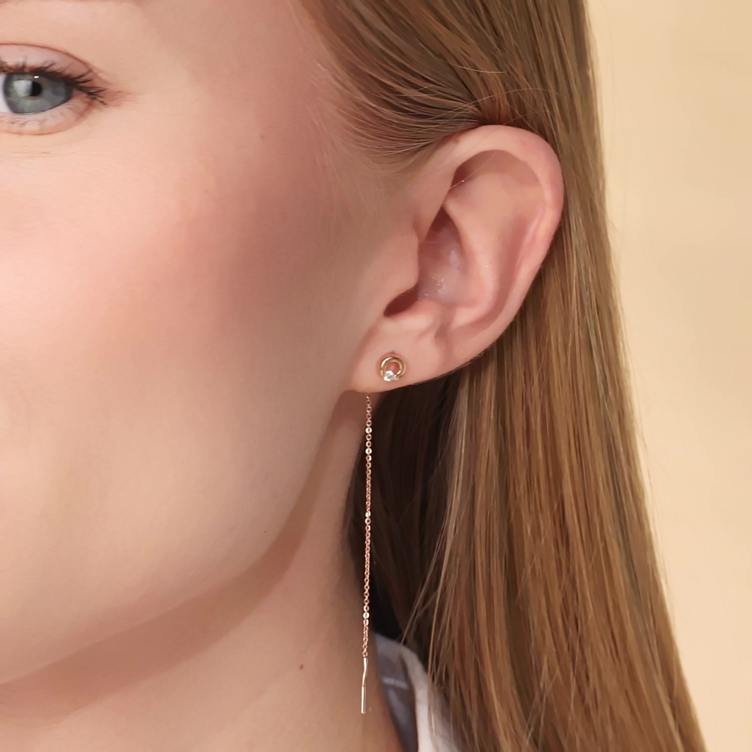 Золотые серьги с бриллиантами