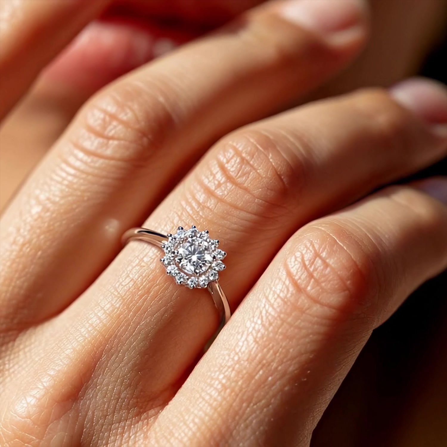 Золотое кольцо с бриллиантами выращенными