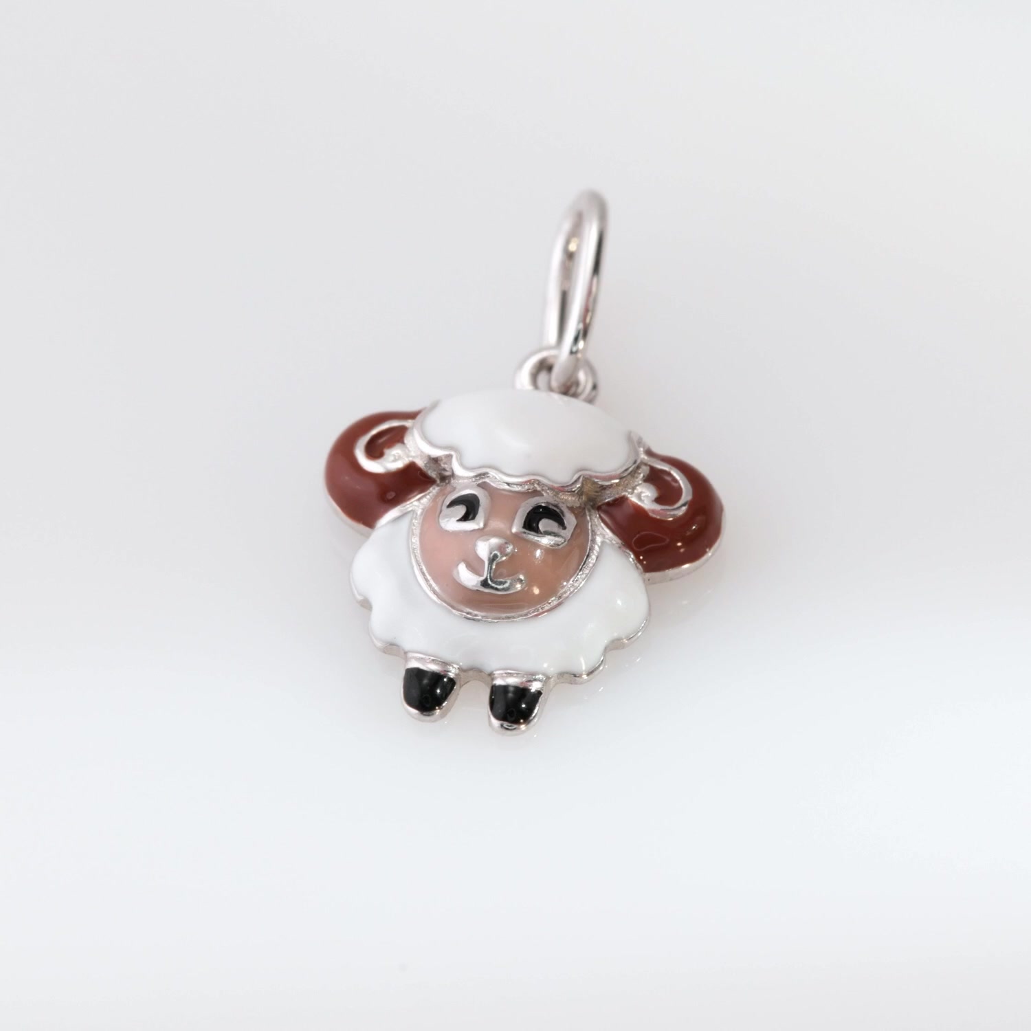 Серебряная подвеска с эмалью «Знак зодиака Овен»