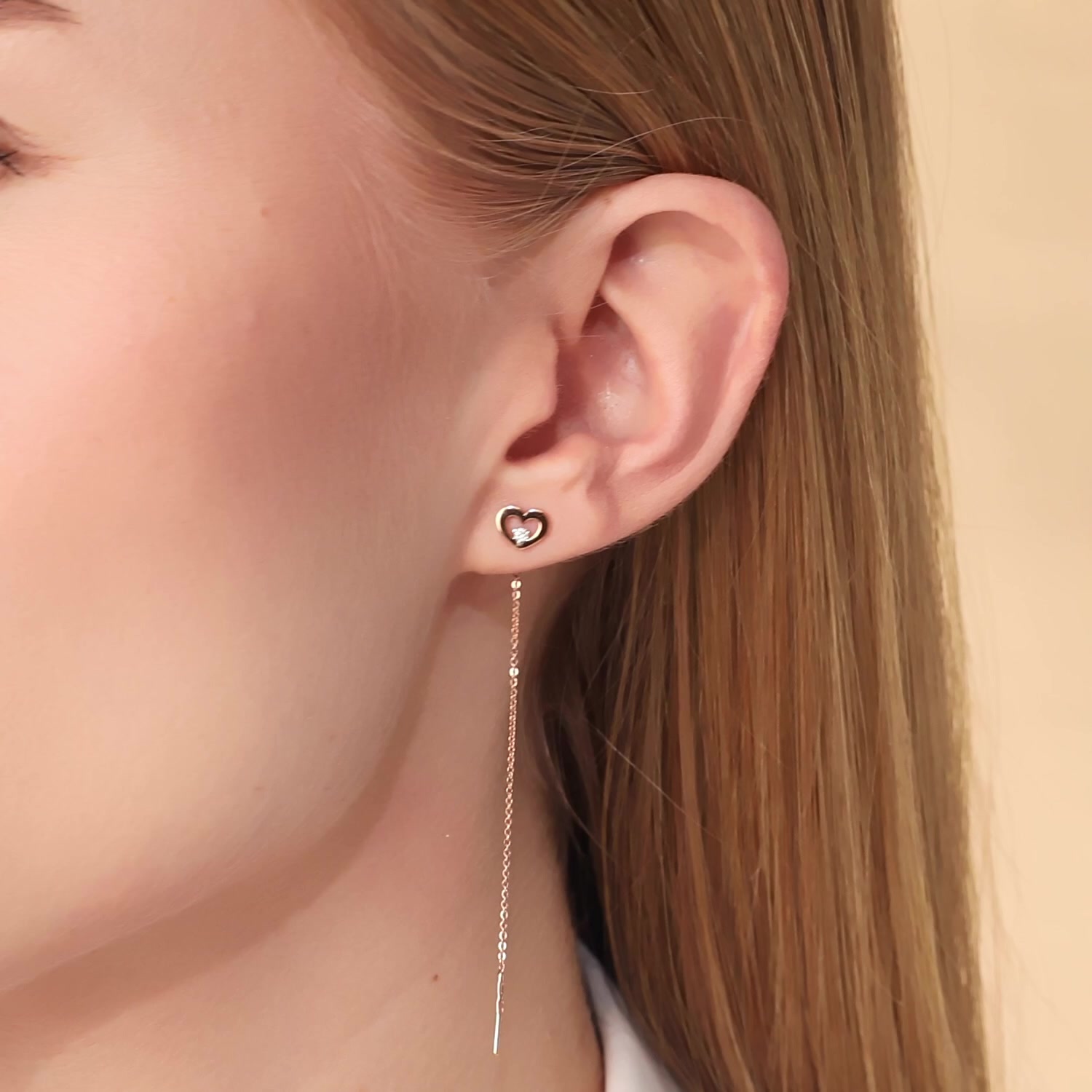 Золотые серьги с бриллиантами