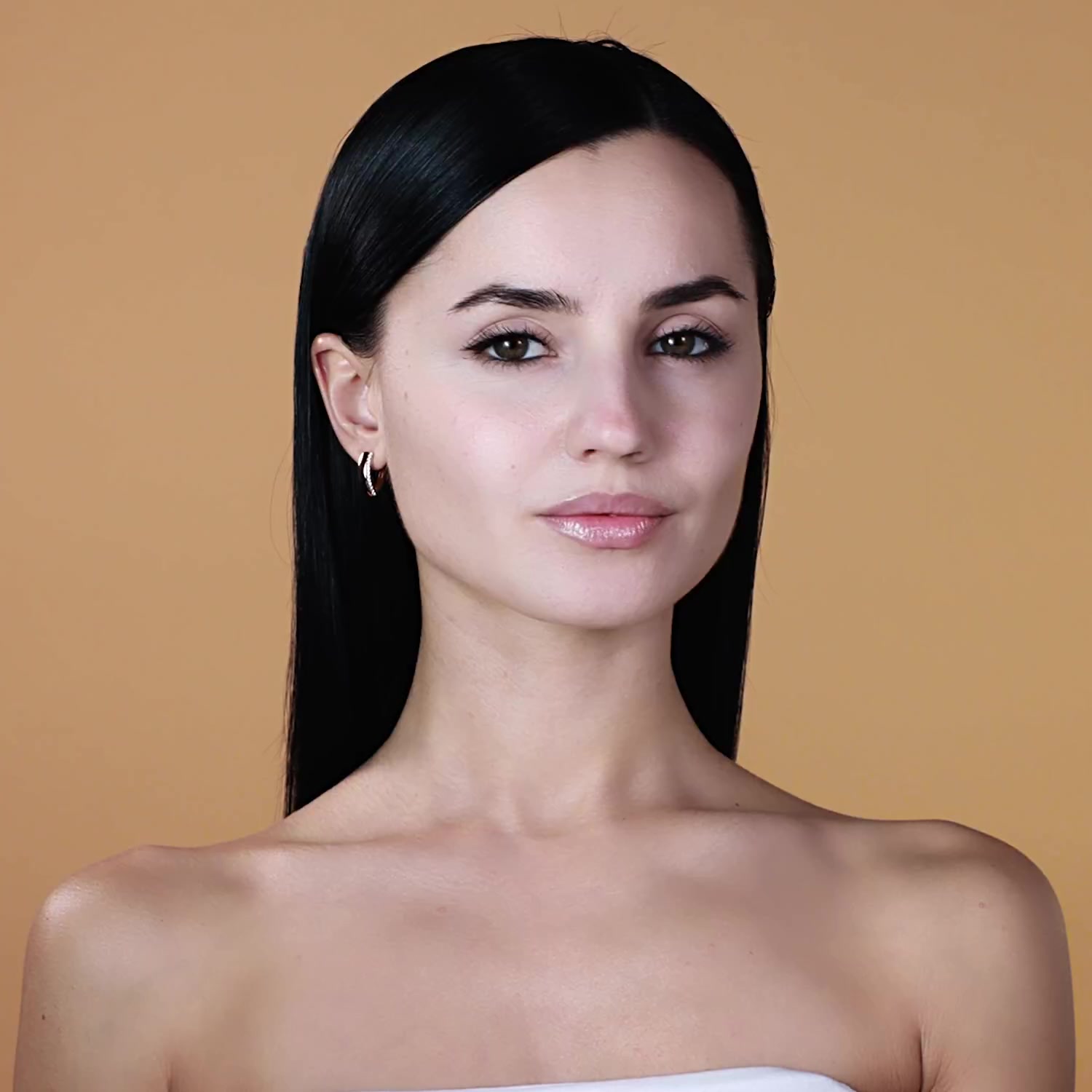 Золотые серьги с фианитами