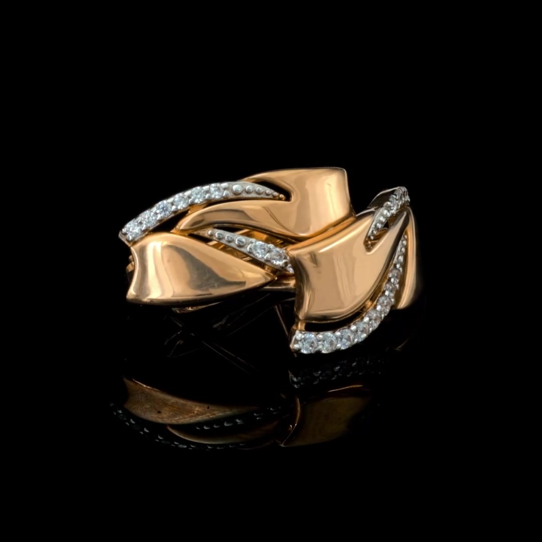 Золотые серьги с фианитами