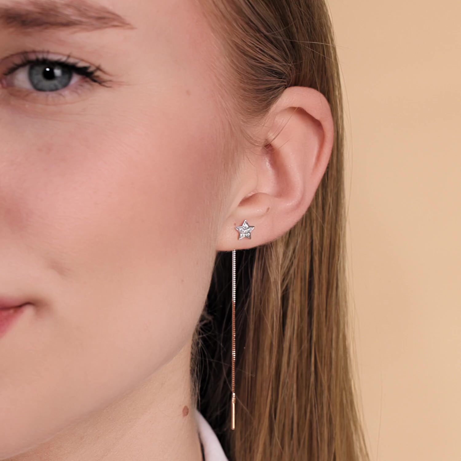 Золотые серьги с фианитами