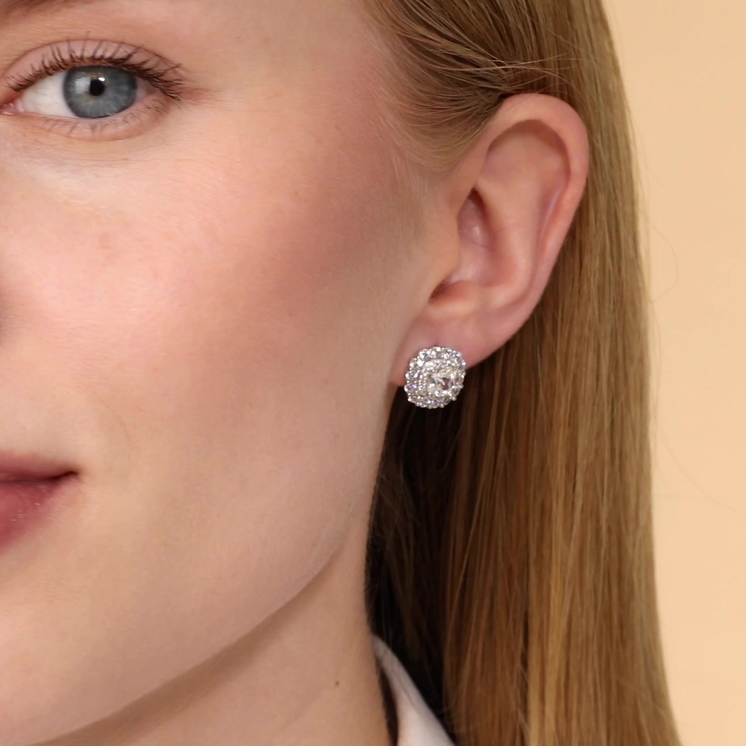 Серебряные серьги с фианитами