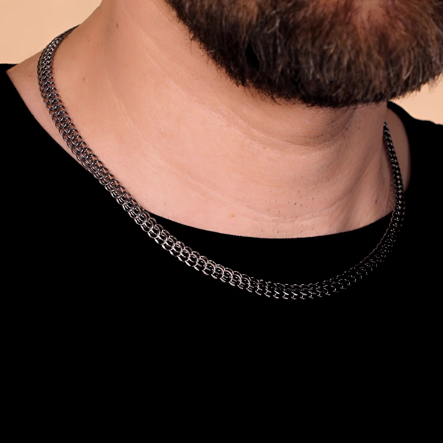 Серебряная цепь ручной работы полновесная