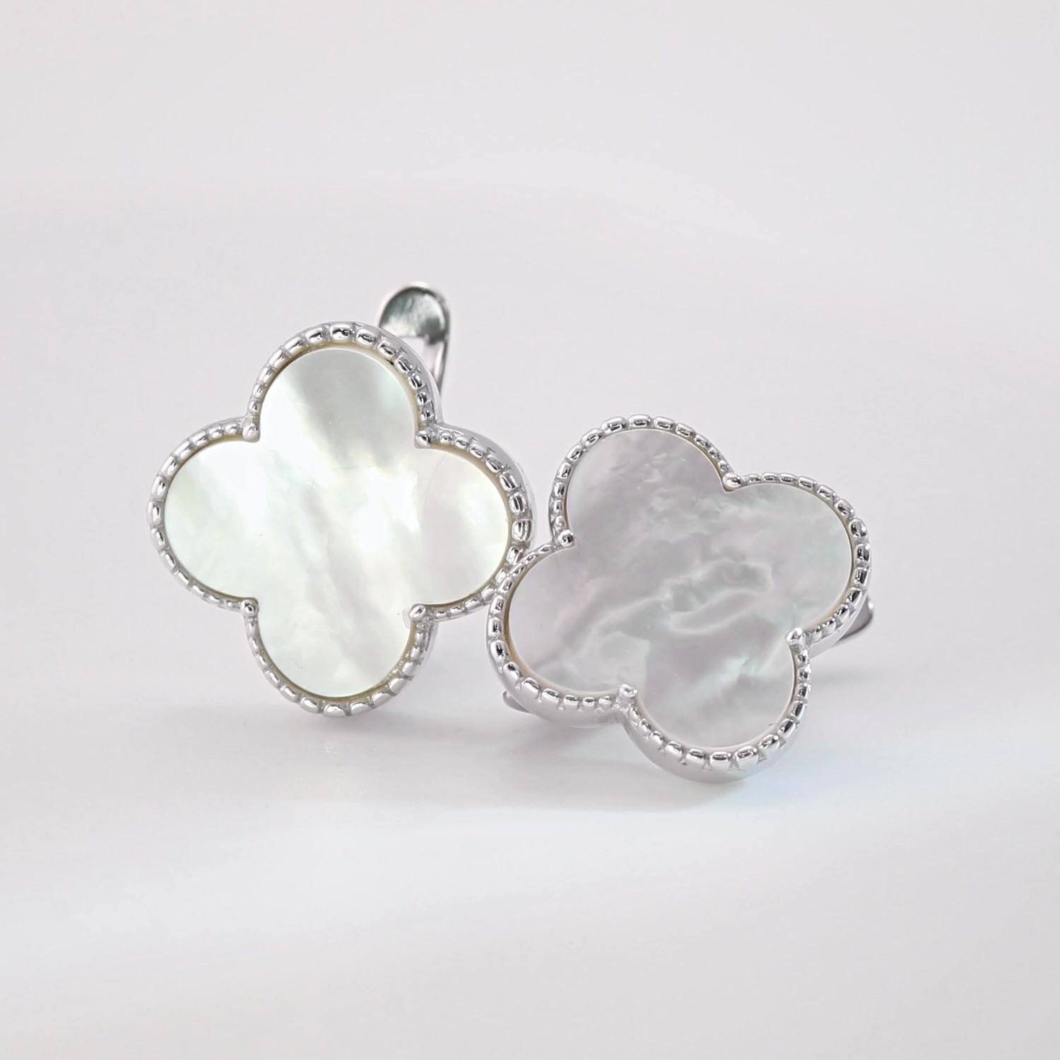 Серебряные серьги с перламутром