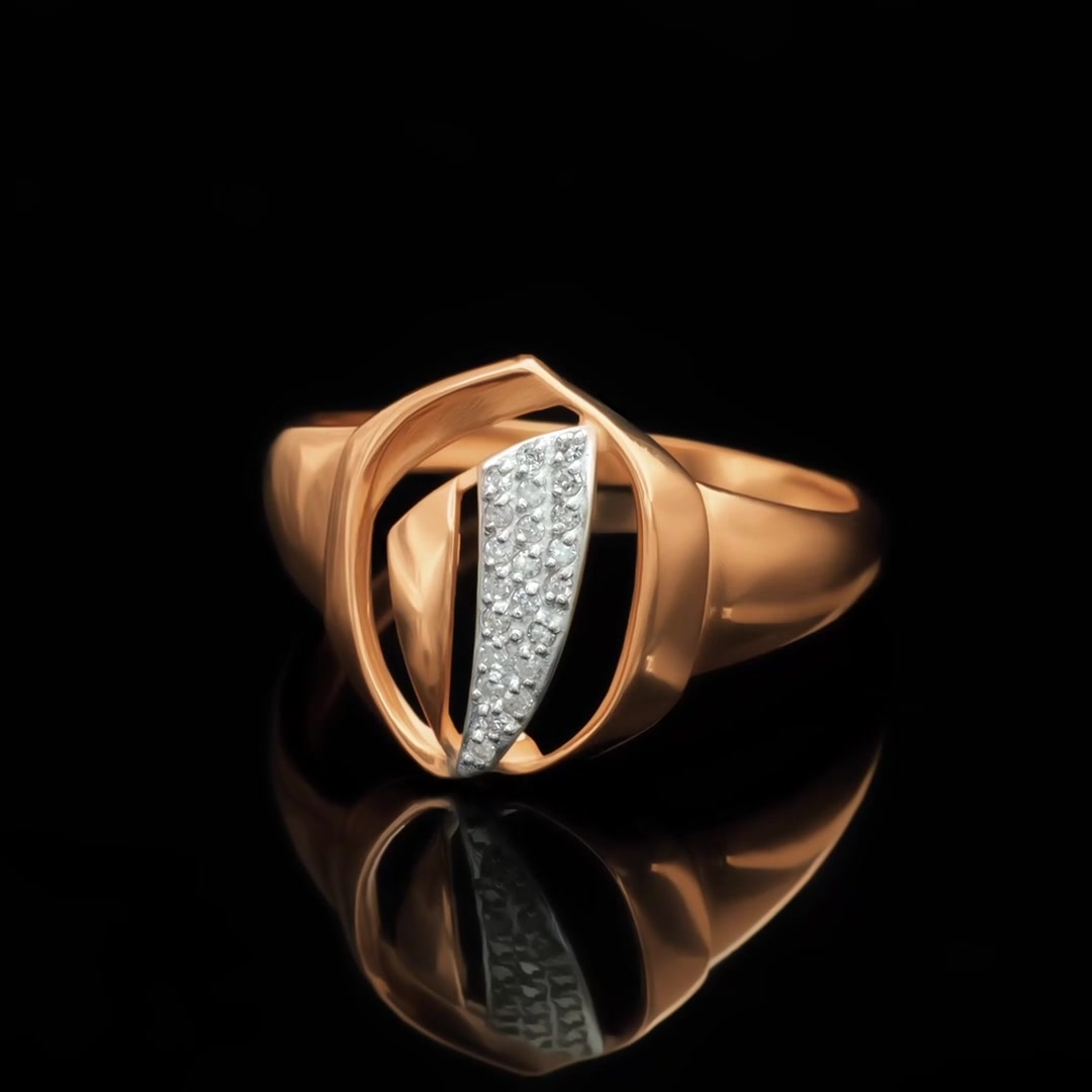 Золотое кольцо с бриллиантами