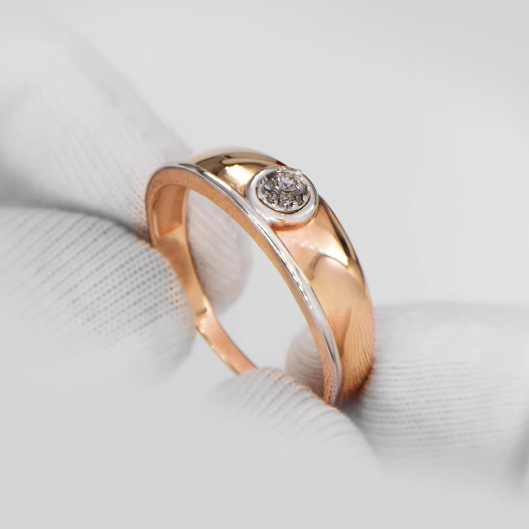 Золотое кольцо с бриллиантами