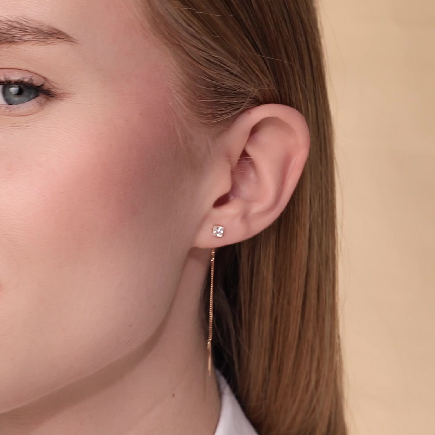 Золотые серьги с фианитами