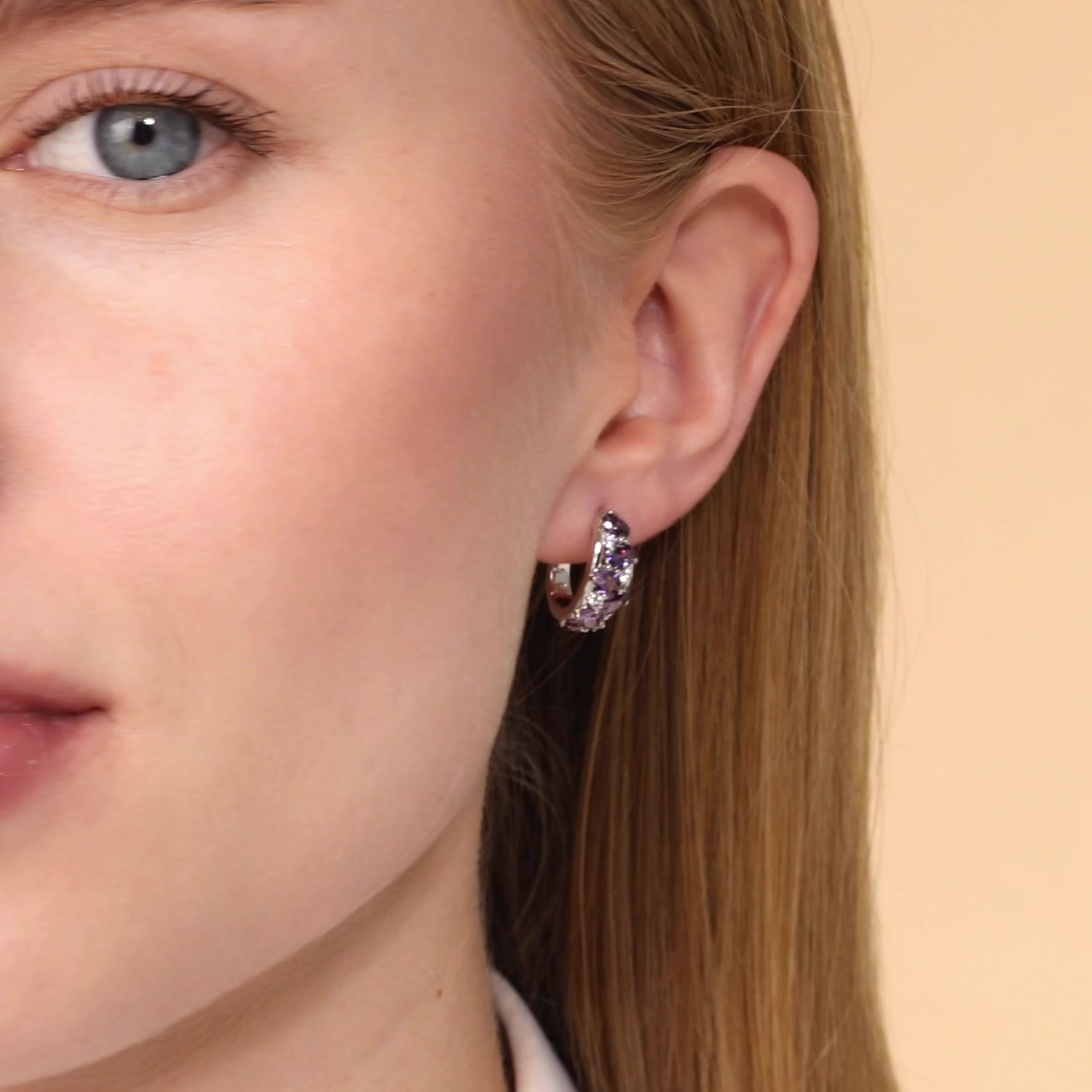 Серебряные серьги с фианитами