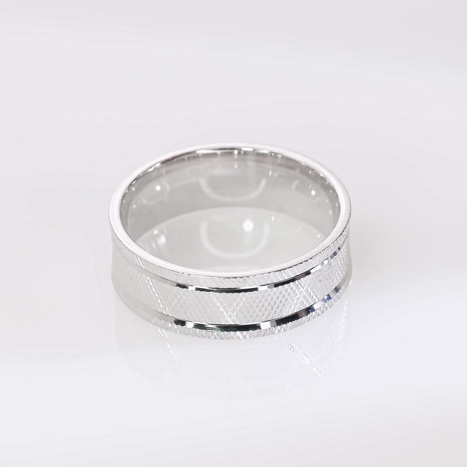 Серебряное обручальное кольцо Comfort fit