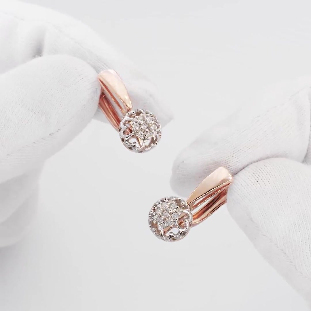 Золотые серьги с бриллиантами