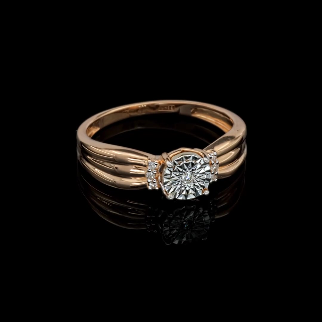 Золотое кольцо с бриллиантами