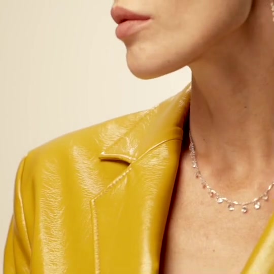 Серебряное колье с фианитами