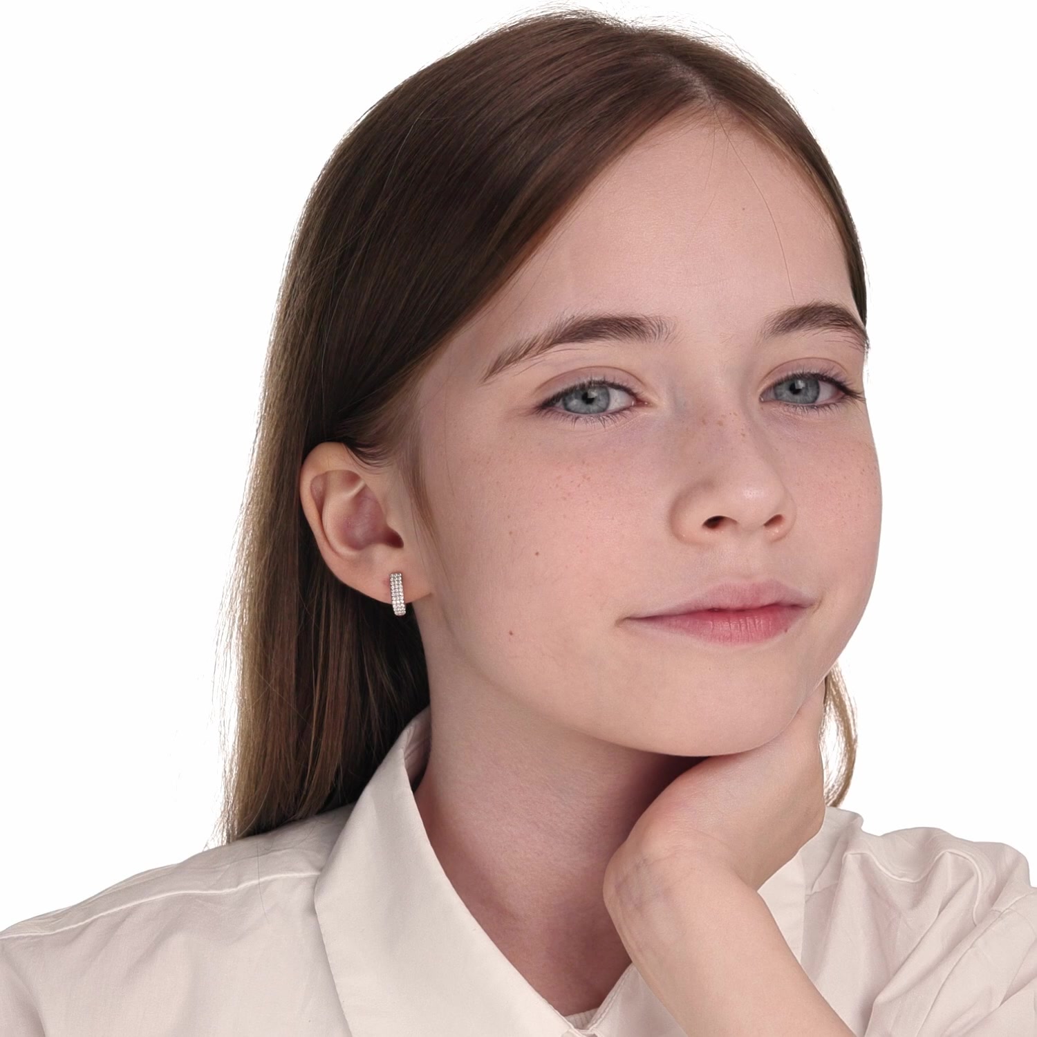 Золотые серьги с фианитами