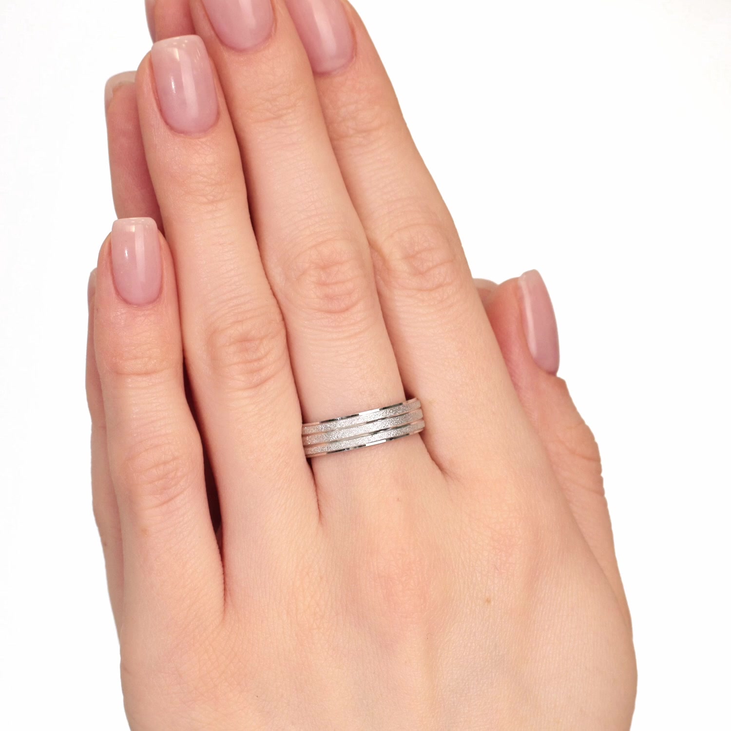 Серебряное обручальное кольцо Comfort fit