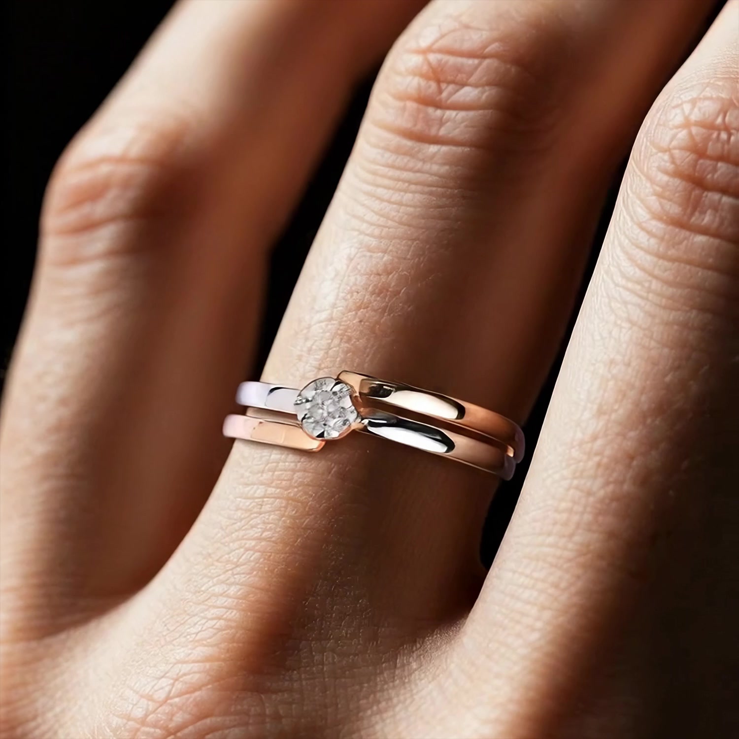 Золотое кольцо с бриллиантами