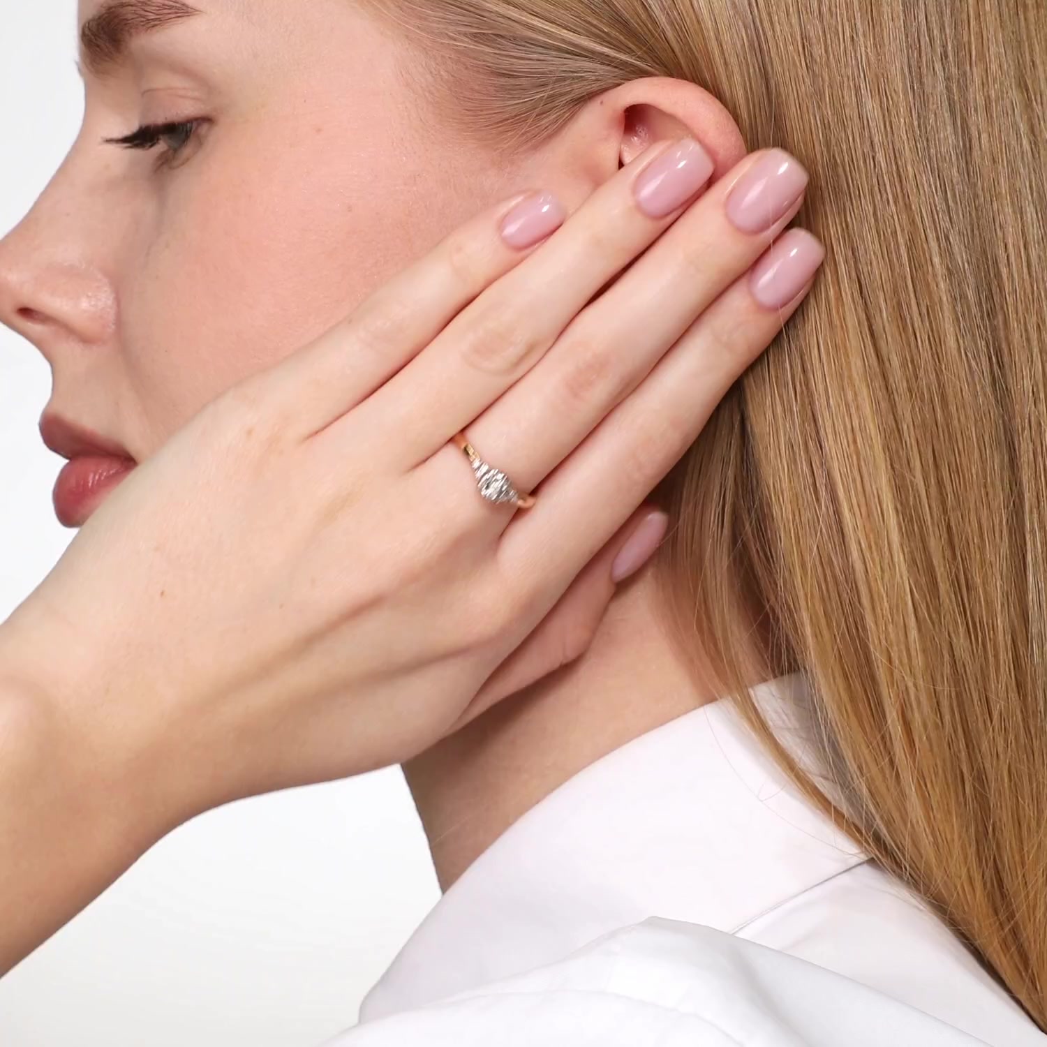 Золотое кольцо с бриллиантами